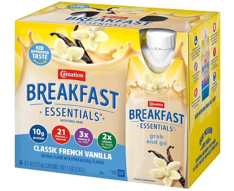 Carnation Breakfast Essentials Vanilla, 8 fl oz Bottle, 6/pk, 4 pk/cs (12230501) (Minimum Expiry Lead is 90 days; Non-Returnable) (Continental US Only) (Nestle products cannot be sold online without Nestle's prior written permission) (Products cannot be sold on Amazon.com or any other 3rd party site)