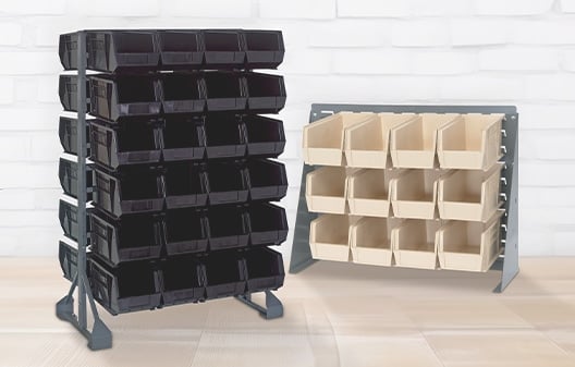 Stackable Shelf Bin, 20.5" x 11" x 7", Orange, 6/ctn (DROP SHIP ONLY)