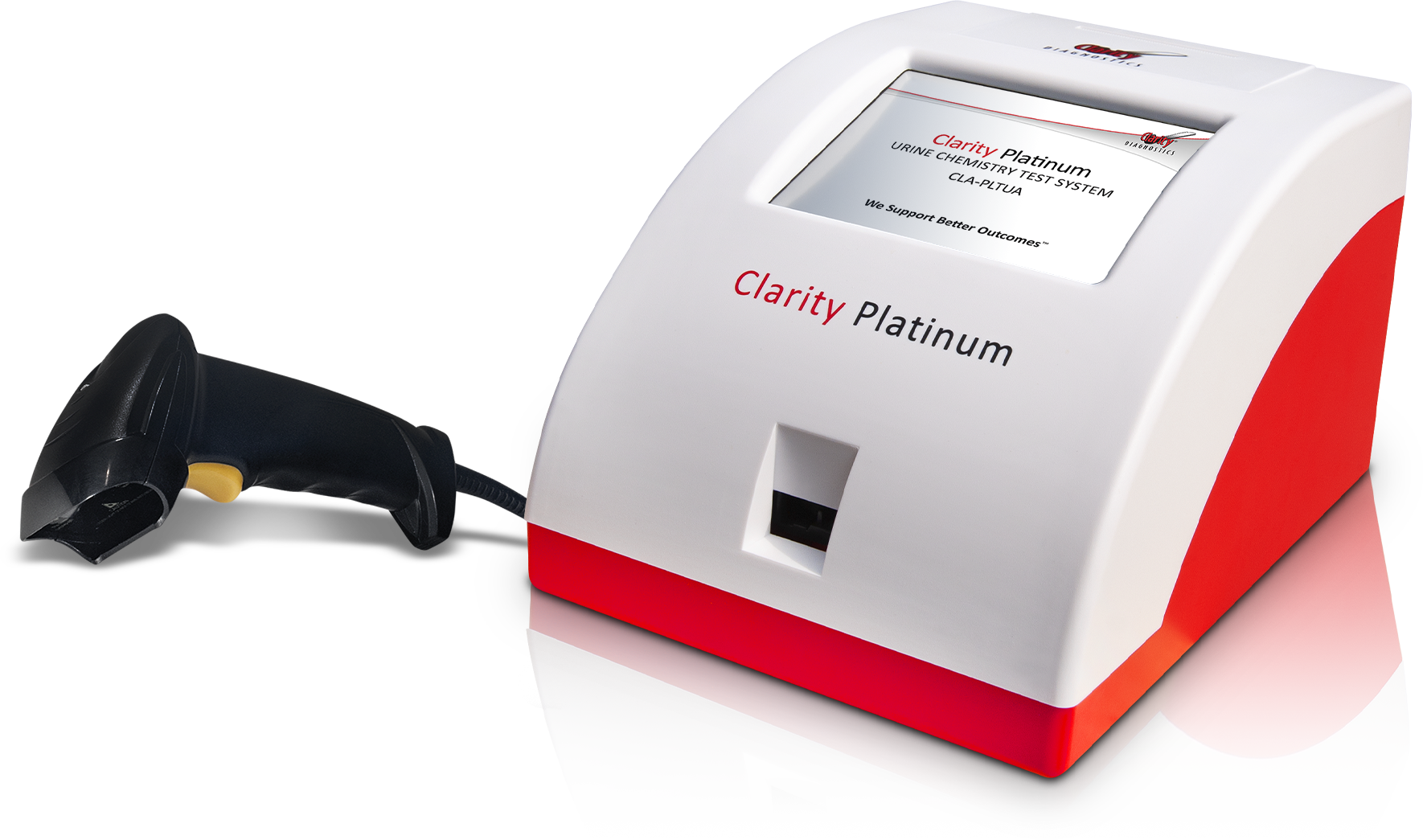 Clarity Platinum Urine Chemistry Test System, FDA Cleared, CLIA Waived, Includes: (1) Clarity Platinum Urine Analyzer, (1) Thermal Paper Roll, (1) Power Cord, (1) Bar Code Reader, (1) User's Manual, (1) QSG, 1 Year Warranty (Rx) (Made in USA) (DROP SHIP ONLY)