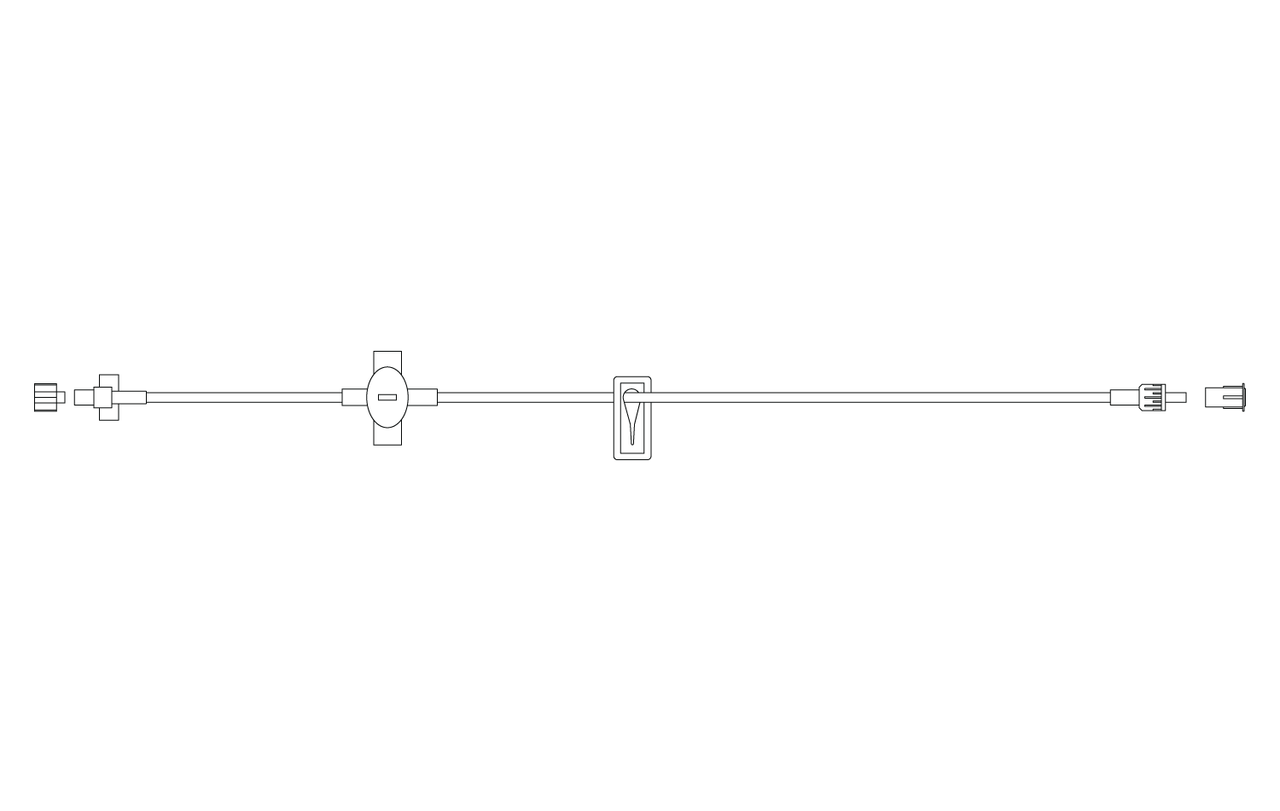 Extension Set, Smallbore, Fixed Male Luer Lock, 30" Length, 2 ml Fluid Path, Not Made with DEHP, Sterile, 72/cs (Continental US Only) (Drop Ship Requires Pre-Approval)