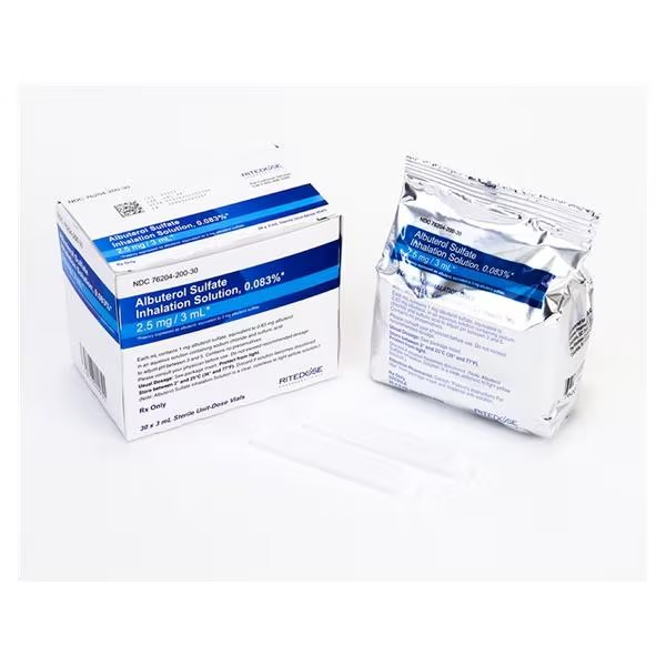 Albuterol Inhalation Solution 0.083% Pack 3mL 30/pk (76204020030)
