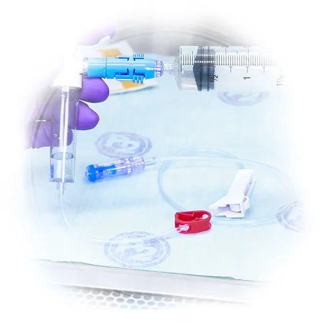 Double ChemoLock Port Syringe Transfer Set, 50/cs (US Only)