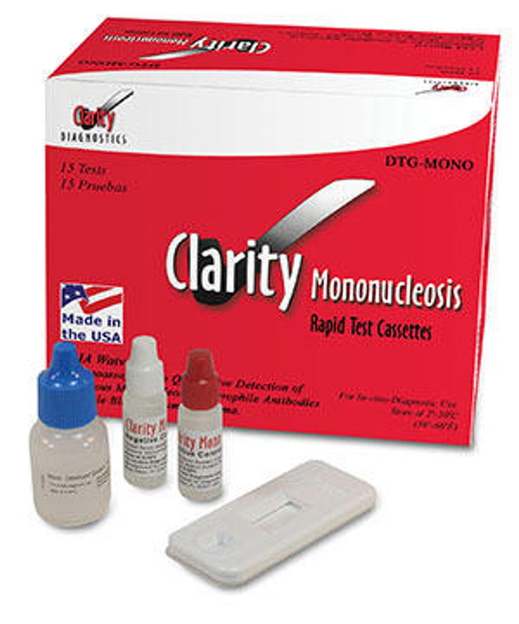 Clarity Step A Strip Foil Pack, CLIA Waived, Read Time: From 5 Minutes (Not to Exceed 10 Minutes), 25/bx (Made in USA) 