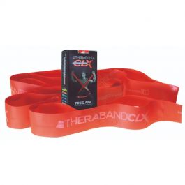 Resistance Band, Consecutive Loops, 5' Pre-cut Individual Bands, Red/ Medium, Latex-Free (LF), 24/bx, 1 bx/pk (US Only)