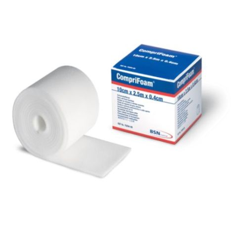 Comprifoam Foam Padding Bandage, 4" x 3yd, White, 24 rl/cs