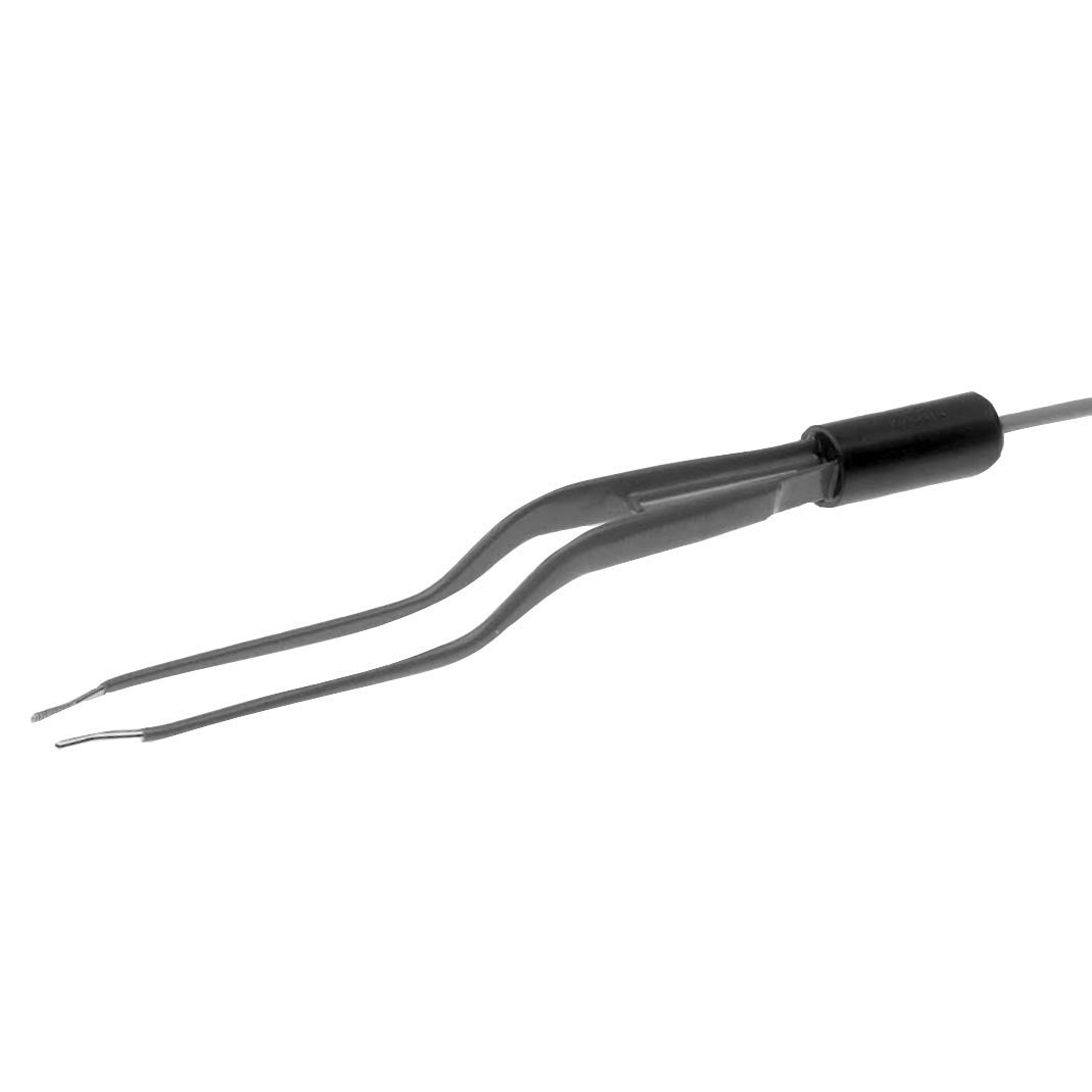 Hand Control Monopolar Forcep, Bayonet, Straight Tip with Cable, 7 1/2" Length, 2mm Tip, Insulation, Reusable, Non-Sterile