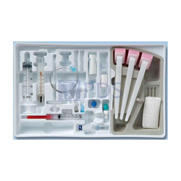 Epidural Tray: 18G x 3_" Tuohy (Weiss) Epidural Needle, 20G x 36" Polyamide Nylon Bullet Tip Closed, Glass LOR 5cc with Metal Tip, Lidocaine HCL (1%) 5mL, Lidocaine HCL (1.5%) with Epi (1:200,000) 5mL, Sodium Chloride (0.9%) 10mL, Blue Drape (Rx), 10/cs (Temp Sensitive; Non-Returnable) (Continental US Only) (Drop Ship Requires Pre-Approval)