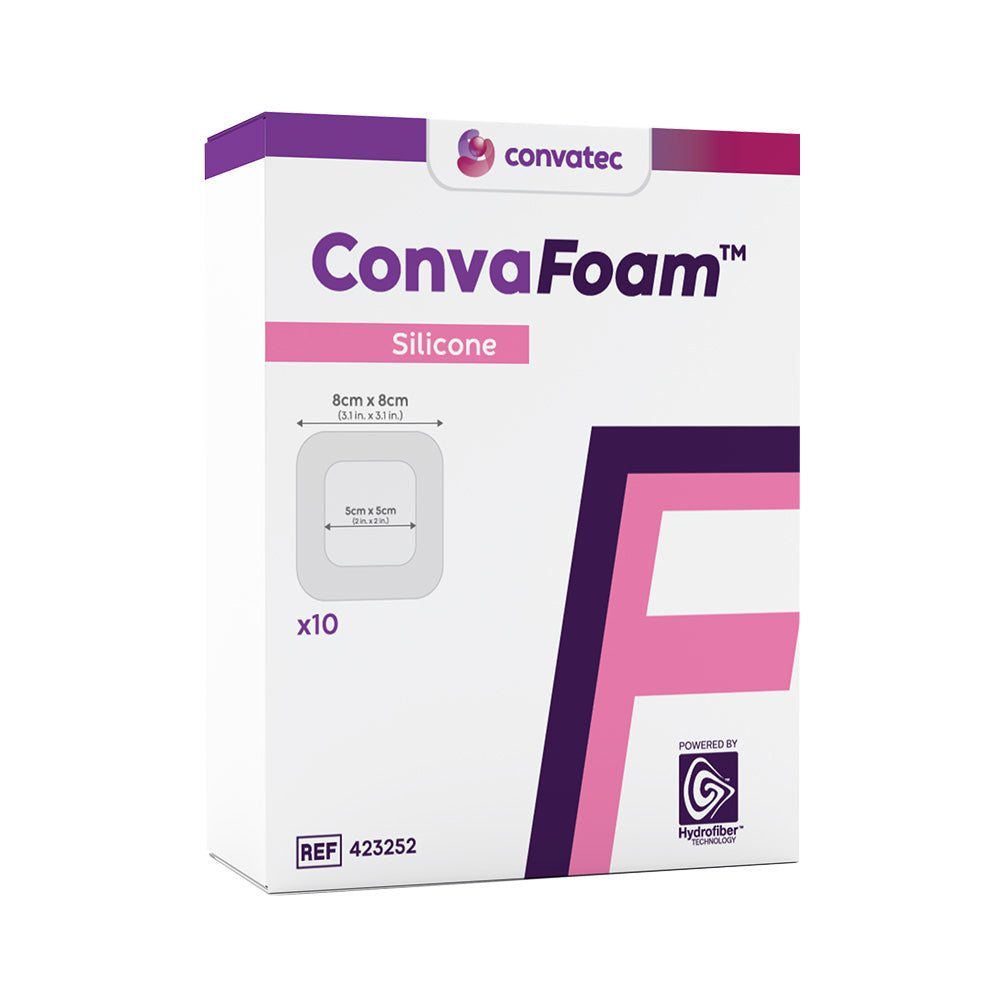 Adhesive Silicone Hydrofiber Foam Dressing, 7" x7", 10/bx (17.5x17.5cm) (Continental US Only)