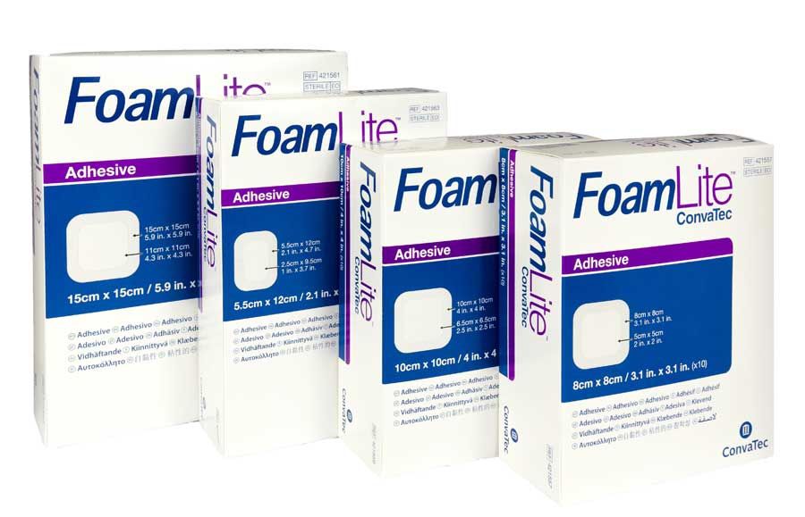 Foam Dressing, Adhesive, Square, 6" x 6", 10/bx (Continental US Only)