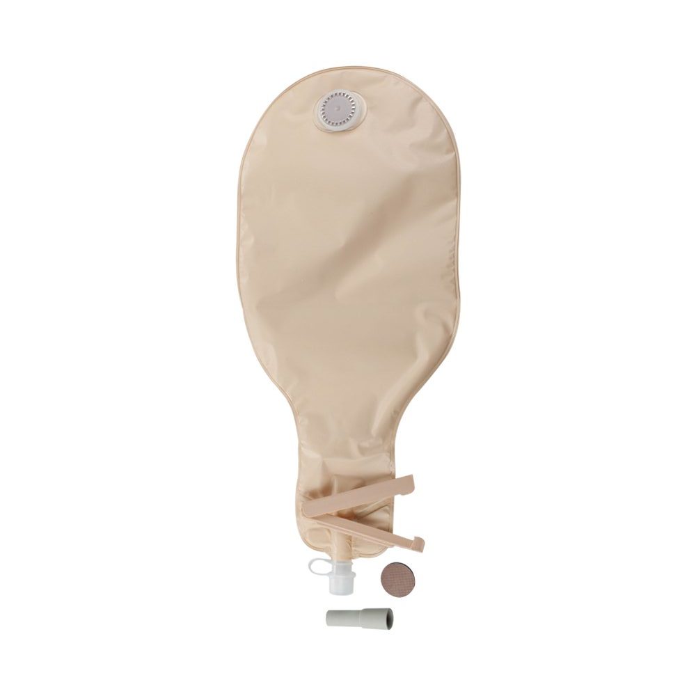 High Output Pouch, 14", 1-Sided Comfort Panel, Anti-Reflux Valve, Replaceable Filter, Outlet with Spout and Cap, Opaque, 2 1/4" Flange, 5/bx (Continental US Only)