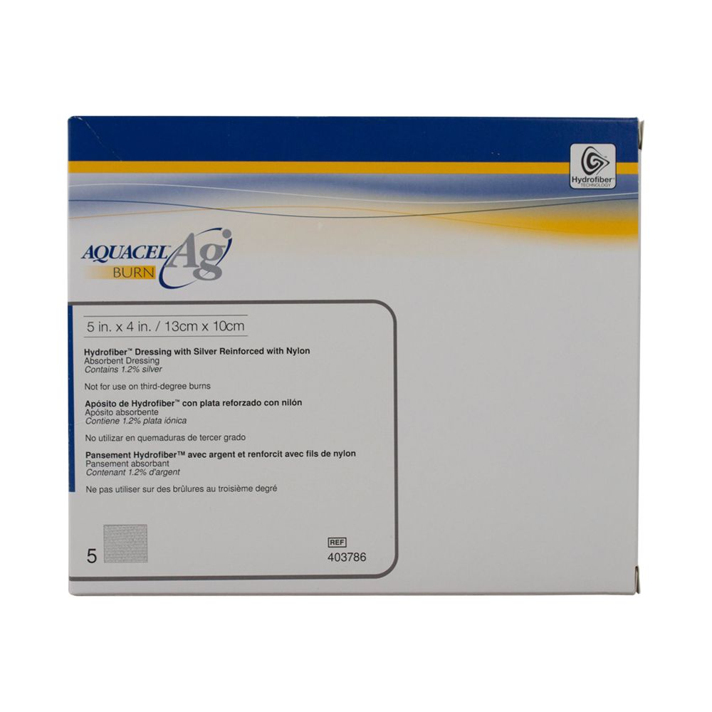 Ag Burn Dressing, Rectangle, 5 1/4" x 4", 5/bx (Continental US Only)