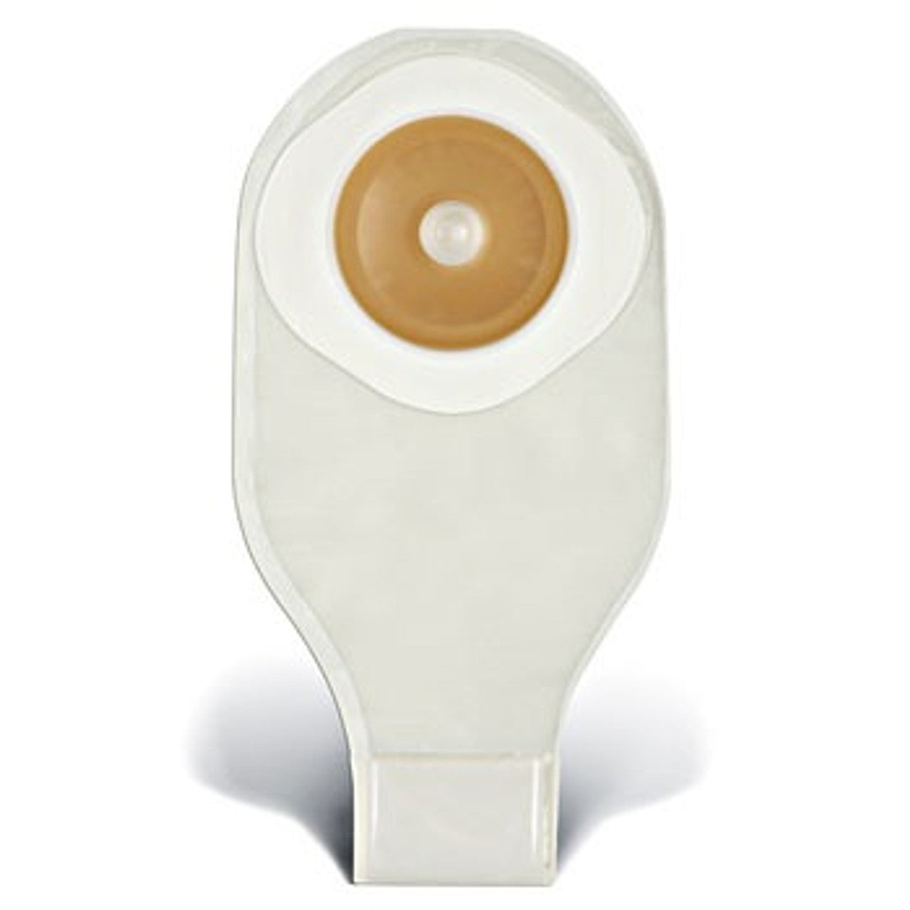 One-Piece Drainable Pouch with Pre-Cut Durahesive Skin Barrier, Tape Collar, 12" Pouch with 1-Sided Comfort Panel, Tail Clip, Transparent, 1 1/2" Stoma Opening, 5/bx (Continental US Only)
