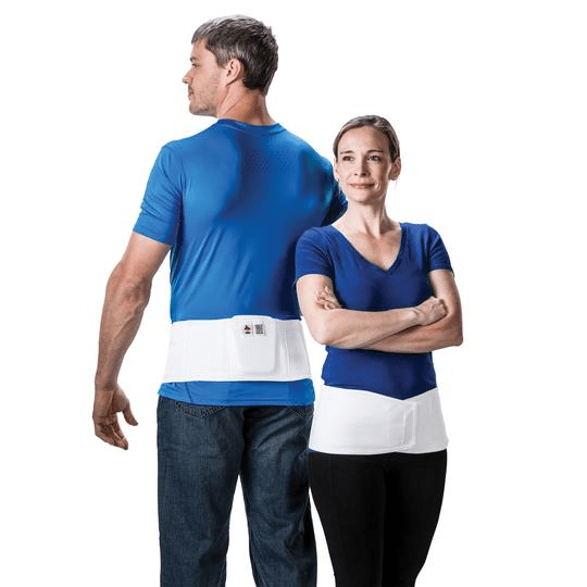 Elastic Sacral Support w/Pad 6", White,  Large 38" - 42"