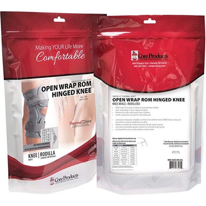 Swede-O Thermal Open Wrap Single Pivot Hinged Knee, Small (old #73552)
