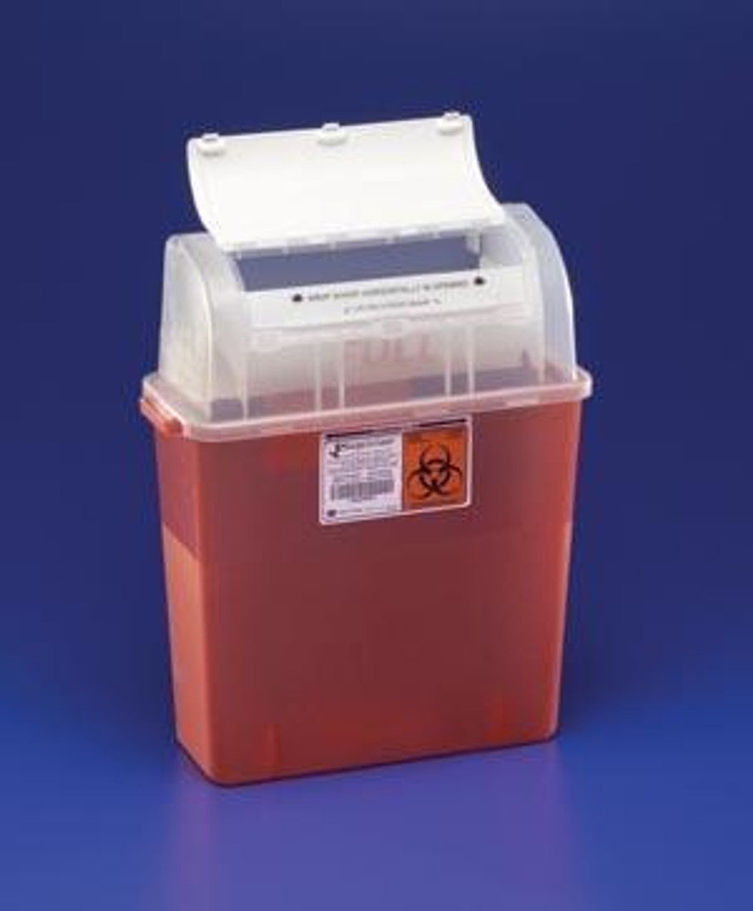 Sharps Container, 2 Gal, Translucent Red, 17_"H x 6"D x 17"W, 12/cs (12 cs/plt) (Continental US Only)
