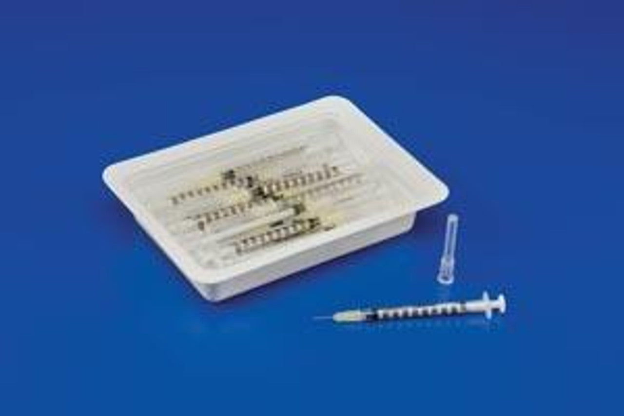 Allergy Tray, 1mL TB Syringe (Detachable), 27G x _", 25/tray, 40 trays/cs (Continental US Only)