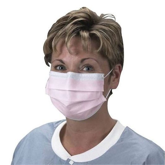 Mask, Latex Free (LF), Pink, 50/bx, 10 bx/cs