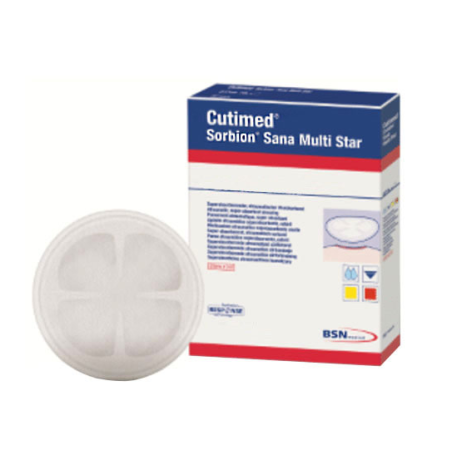 Hydroactive Wound Dressing Cutimed Sorbion, Sachet Multi Star Cellulose, Gel Forming Polymer, 3", 10/bx (Continental US Only)