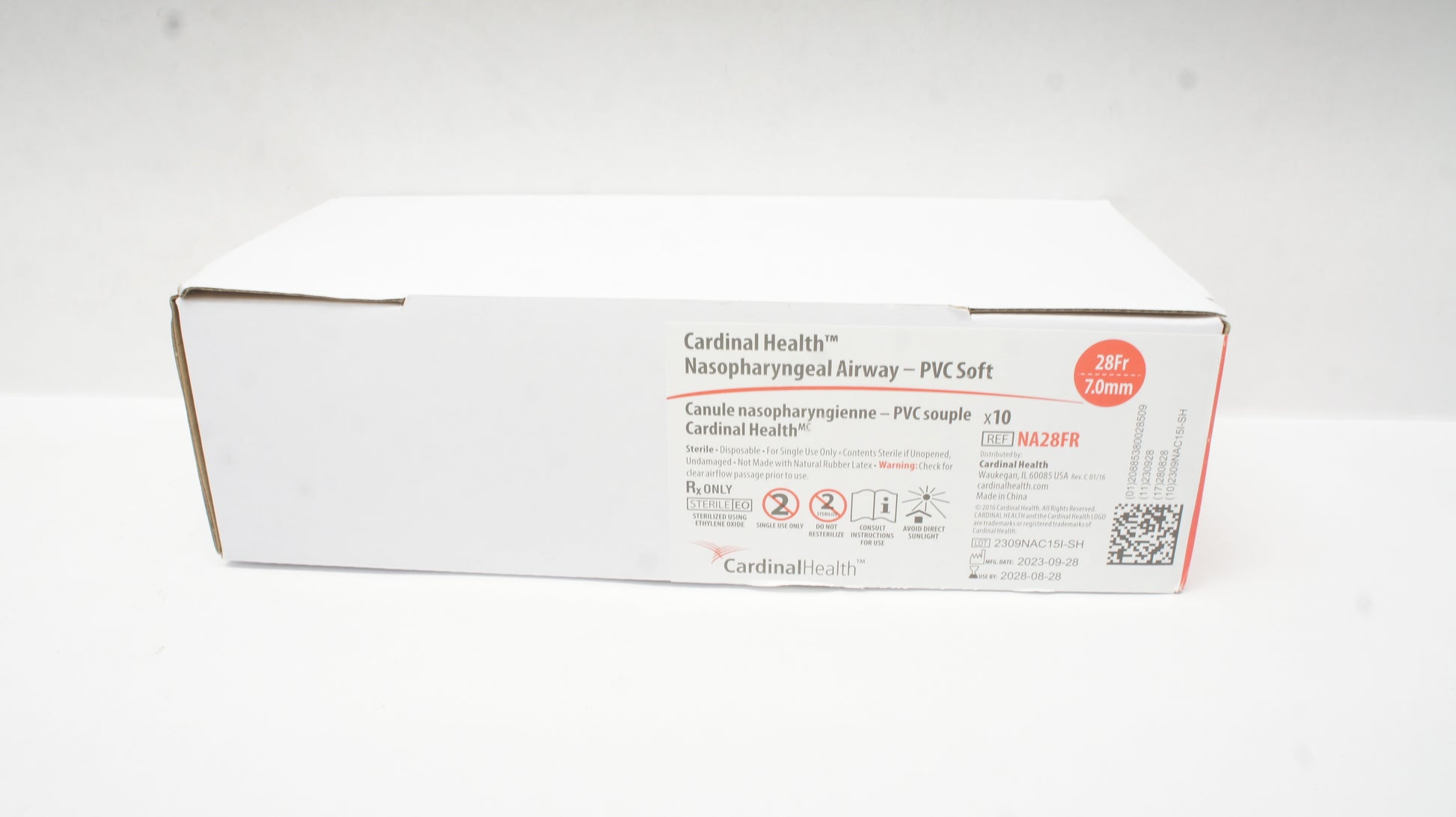 Nasopharyngeal Airway, PVC, 7.0MM, 28FR, Sterile, 10/bx, 10 bx/cs (Continental US Only)