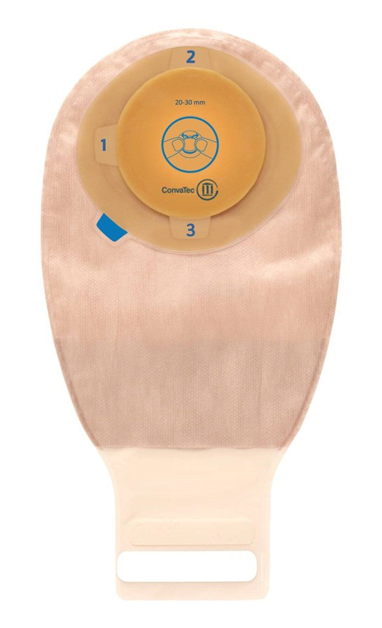 Moldable Drainable Pouch, 1-Sided Comfort Panel, 12", Stomahesive Skin Barrier, Tail Closure, Filter, Transparent, 1 3/16" x 1 9/16" Stoma, 10/bx (Continental US Only)
