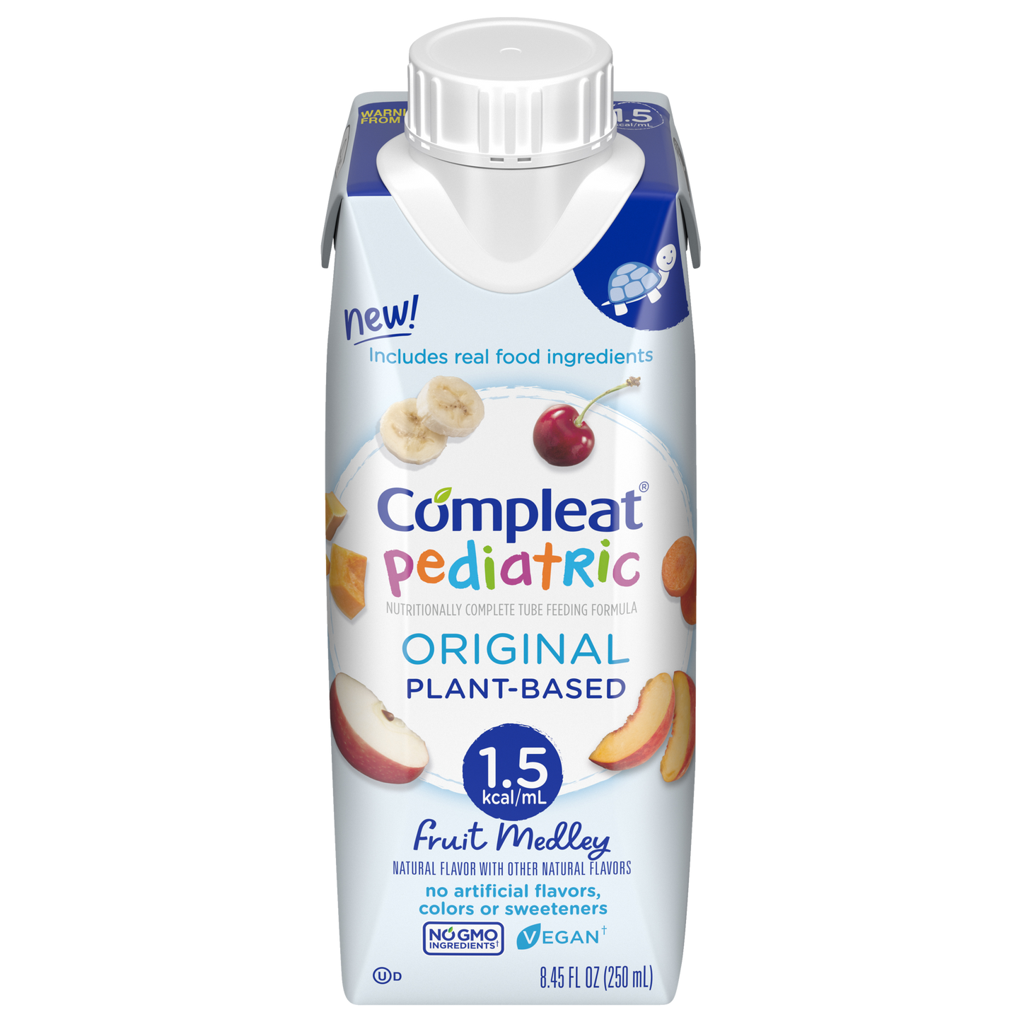 COMPLEAT Pediatric Original 1.5 Cal, Fruit Medley, 250 ml Carton, 24/cs (Minimum Expiry Lead is 90 days; Non-Returnable) (Continental US Only) (Nestle products cannot be sold online without Nestle's prior written permission) (Products cannot be sold on Amazon.com or any other 3rd party site)