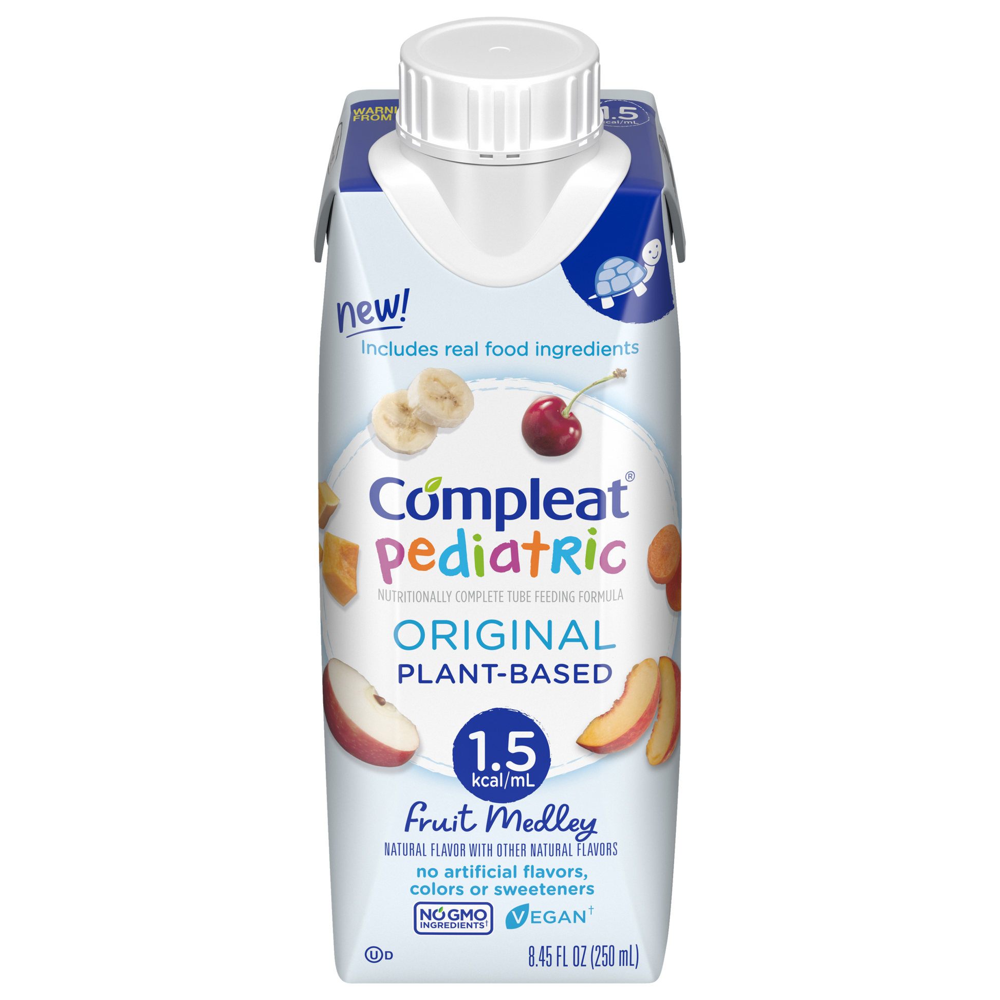 COMPLEAT Pediatric Original 1.5 Cal, Fruit Medley, 250 ml Carton, 24/cs (Minimum Expiry Lead is 90 days; Non-Returnable) (Continental US Only) (Nestle products cannot be sold online without Nestle's prior written permission) (Products cannot be sold on Amazon.com or any other 3rd party site)