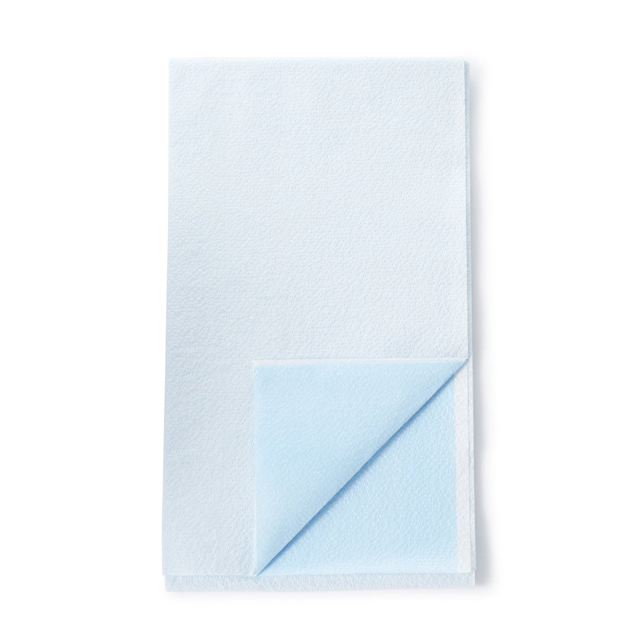 Fanfold Drape Sheet, Tissue/ Poly/ Tissue, Blue, 40" x 48", 50/cs (108 cs/plt) (317) (Part Number is having a ROLLING TRANSITION from a 3 digit to a 7 digit number - You may receive either part number until transition is completed)