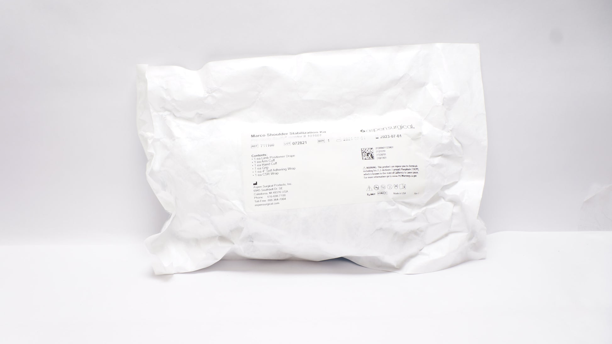 Marco Shoulder Stabilization Kit, (101601), Sterile, 1/pch, 12 pch/bx (US Only) (Not Available For Sale into Canada)