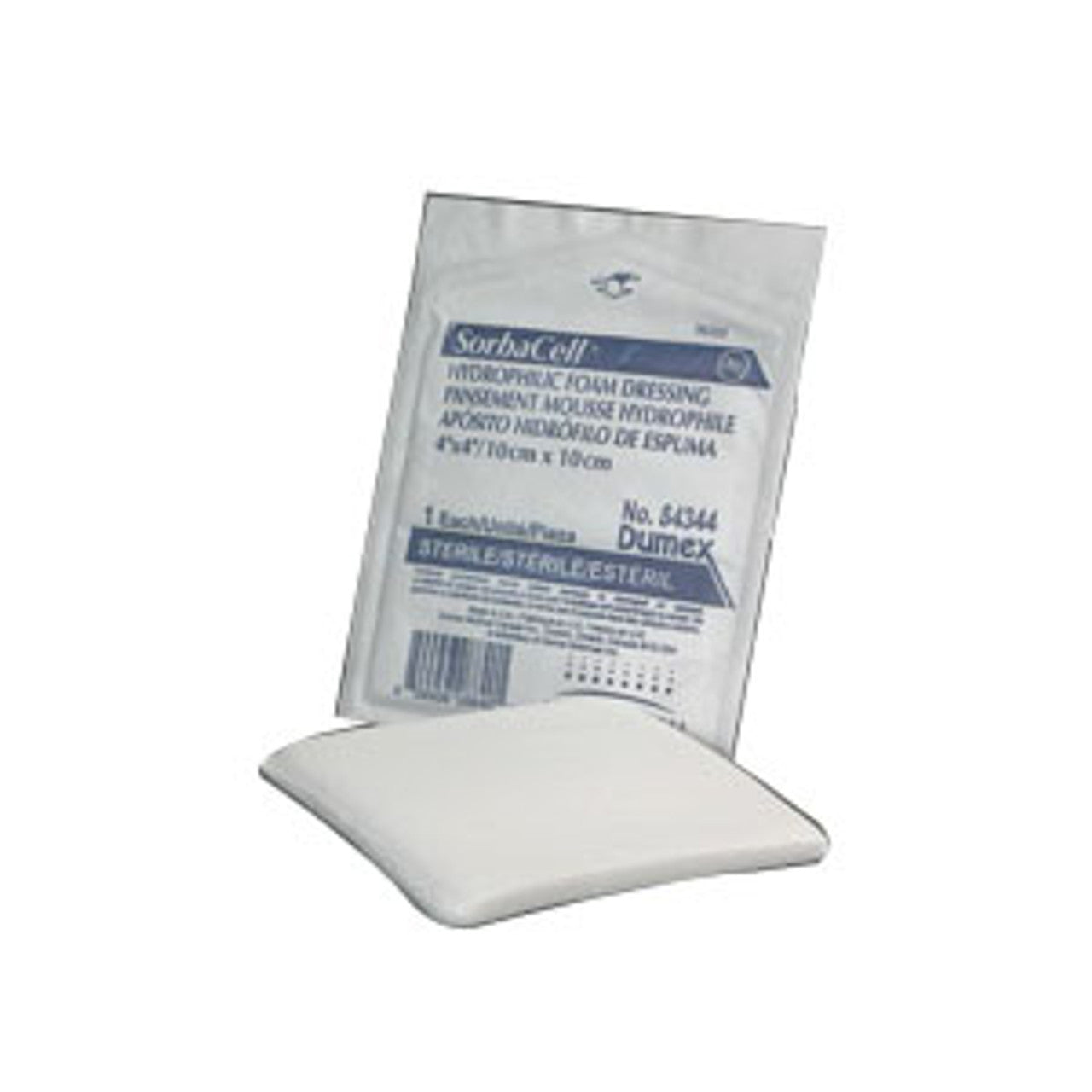 Foam Dressing, without Film Backing, 4" x 4", 10/bx, 4 bx/cs