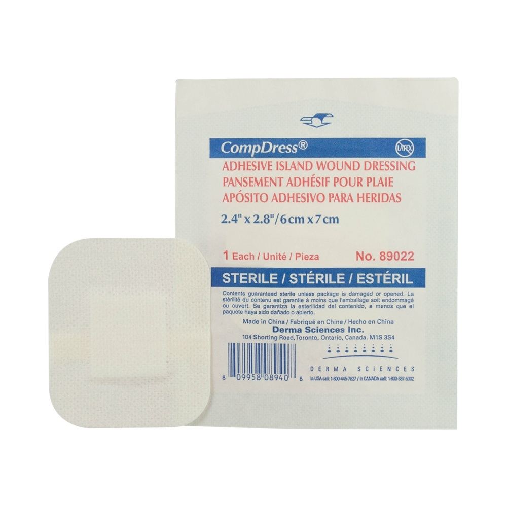 Island Dressing, 2" x 2", Sterile, 25/bx, 4 bx/cs