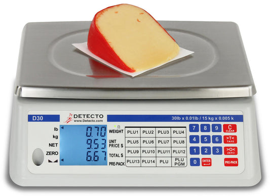 Price Computing Scale, Electronic, 13.4" W x 13.4" D, 15 Lb Capacity (DROP SHIP ONLY)