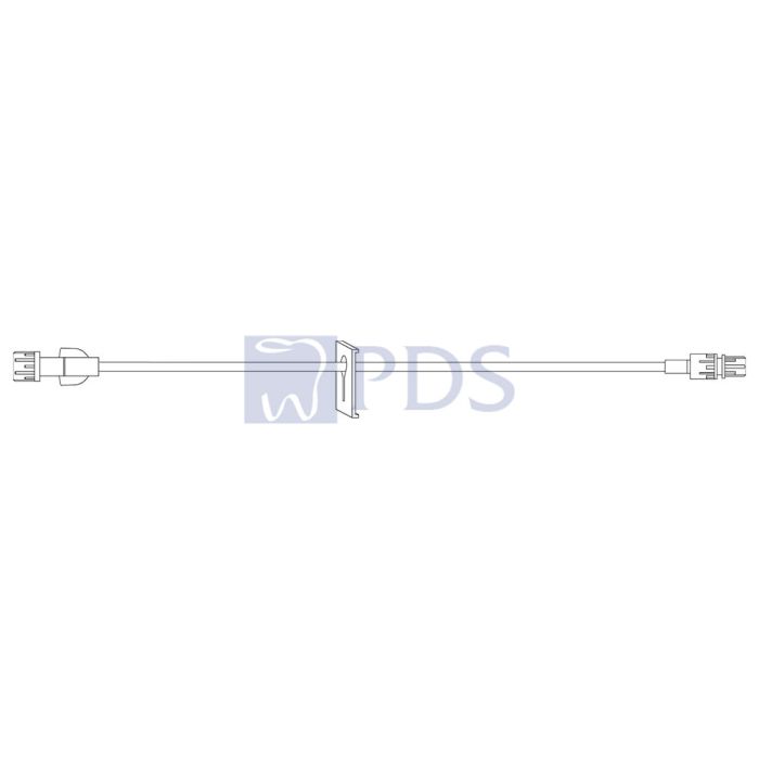 Extension Set, Pressure Rated, Purple Striped, Pinch Clamp, Spin Male Luer Lock, Not Made with DEHP, 7.5" Length, 0.4ml PV, Sterile, 50/cs (Continental US Only) (Drop Ship Requires Pre-Approval)