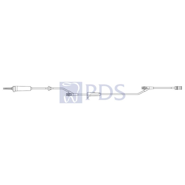 Gravity Set, Includes: Check Valve, Roller Clamp, (2) SmartSite Needle-Free Valves 4", 78" from Fixed Male Luer Lock, 10 drops/L, 104", 23 ml PV, Sterile, 100/cs (Continental US Only) (Drop Ship Requires Pre-Approval)