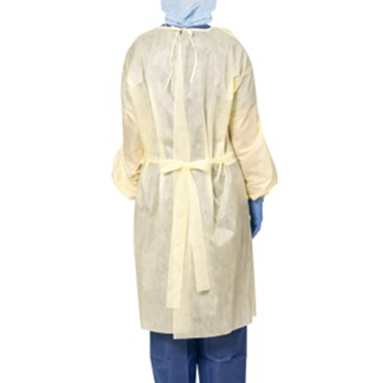 Gown, SMS, Over the Head, w/ Elastic Wrist, Yellow, XL 100/cs