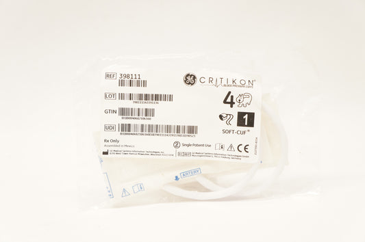 Cuff, Neonatal #4, 2-Tube Neonatal, Male Slip Luer, Blue Dog, 20/bx (Continental US Only)