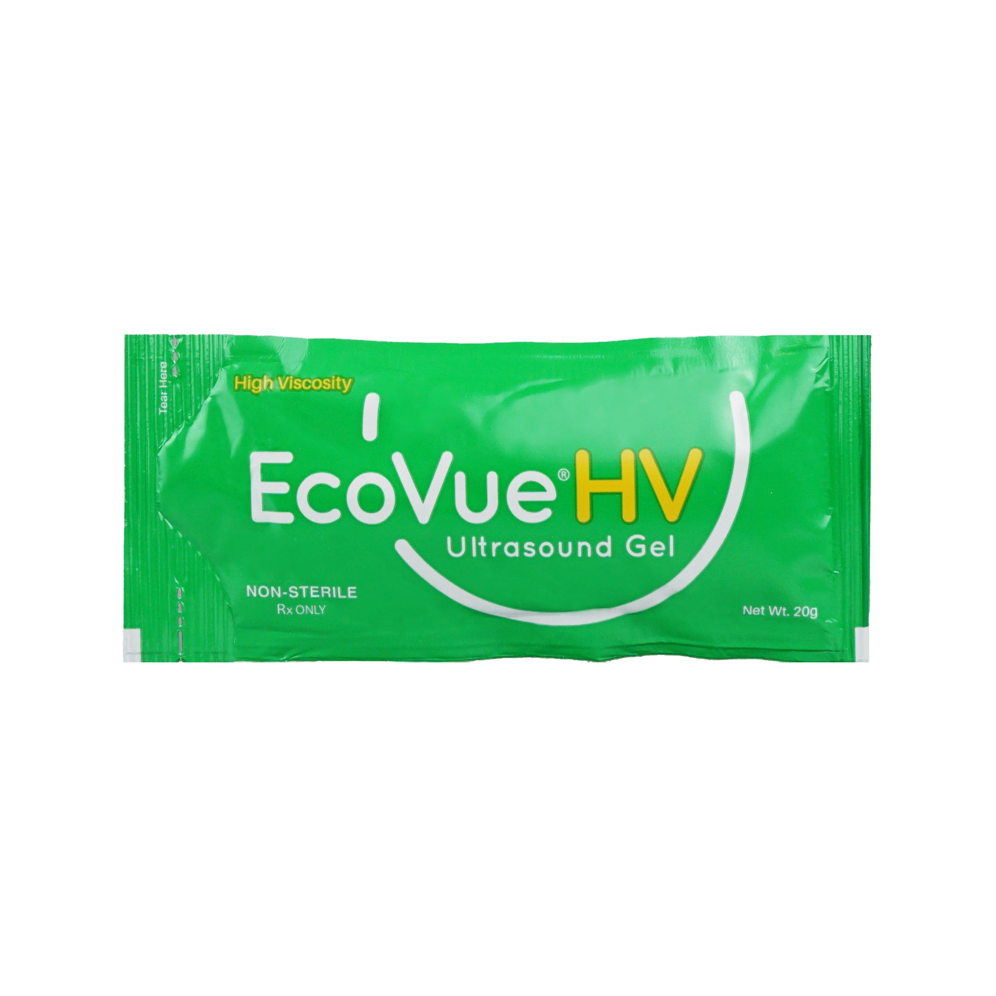 EcoVue High-Viscosity Ultrasound Gel, 20g Packet, Non-Sterile, 100/bx, 4bx/cs