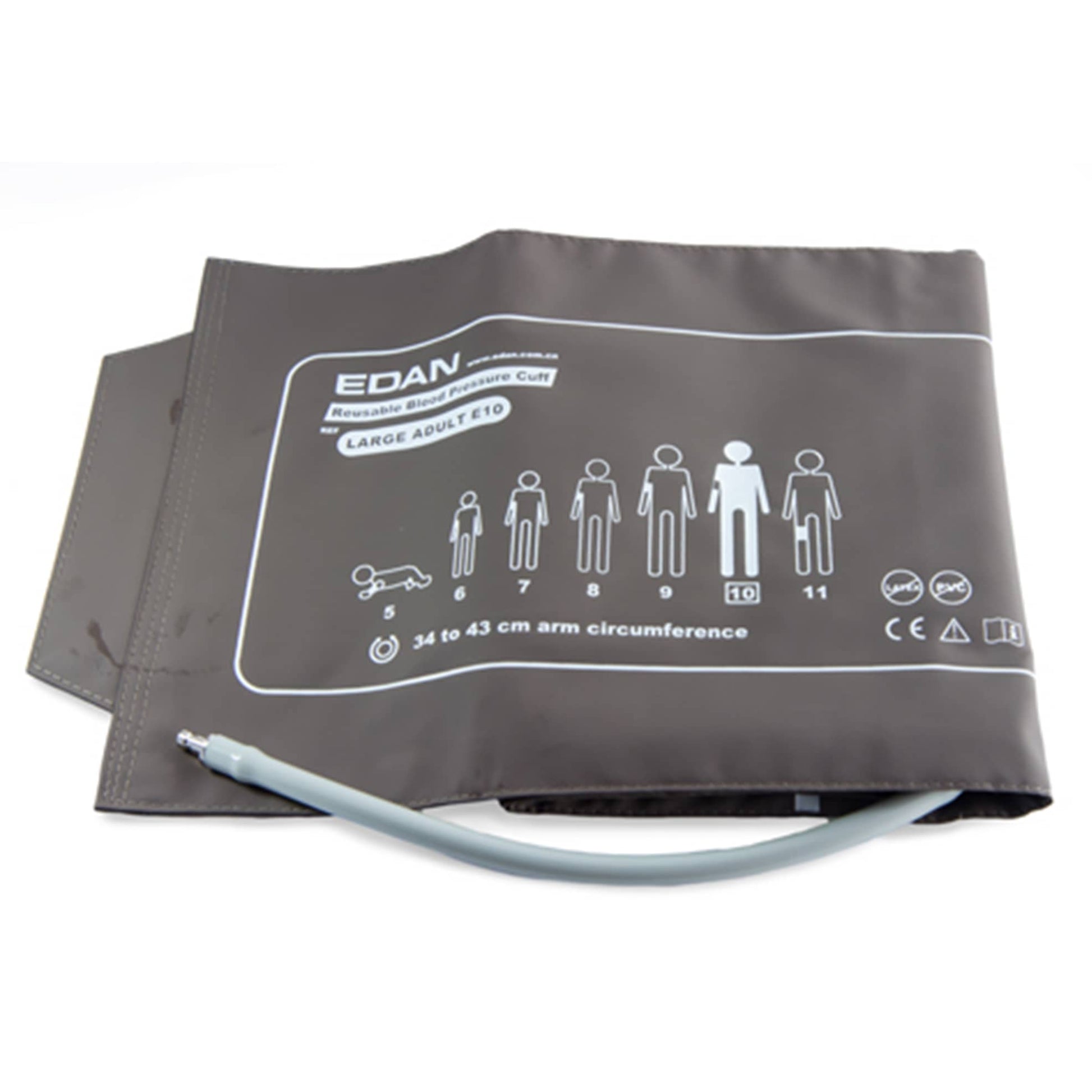 NIBP Cuff, Larger Adult, 34cm-43cm, Reusable wIth EDAN Logo (DROP SHIP ONLY)(Not Available For Sale into Canada)