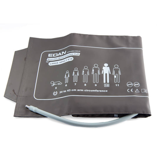 NIBP Cuff, Larger Adult, 34cm-43cm, Reusable wIth EDAN Logo (DROP SHIP ONLY)(Not Available For Sale into Canada)