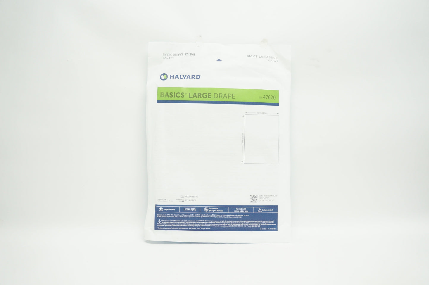 Basics Large Drape, 55" x 76", Sterile, 52/cs (US Only)