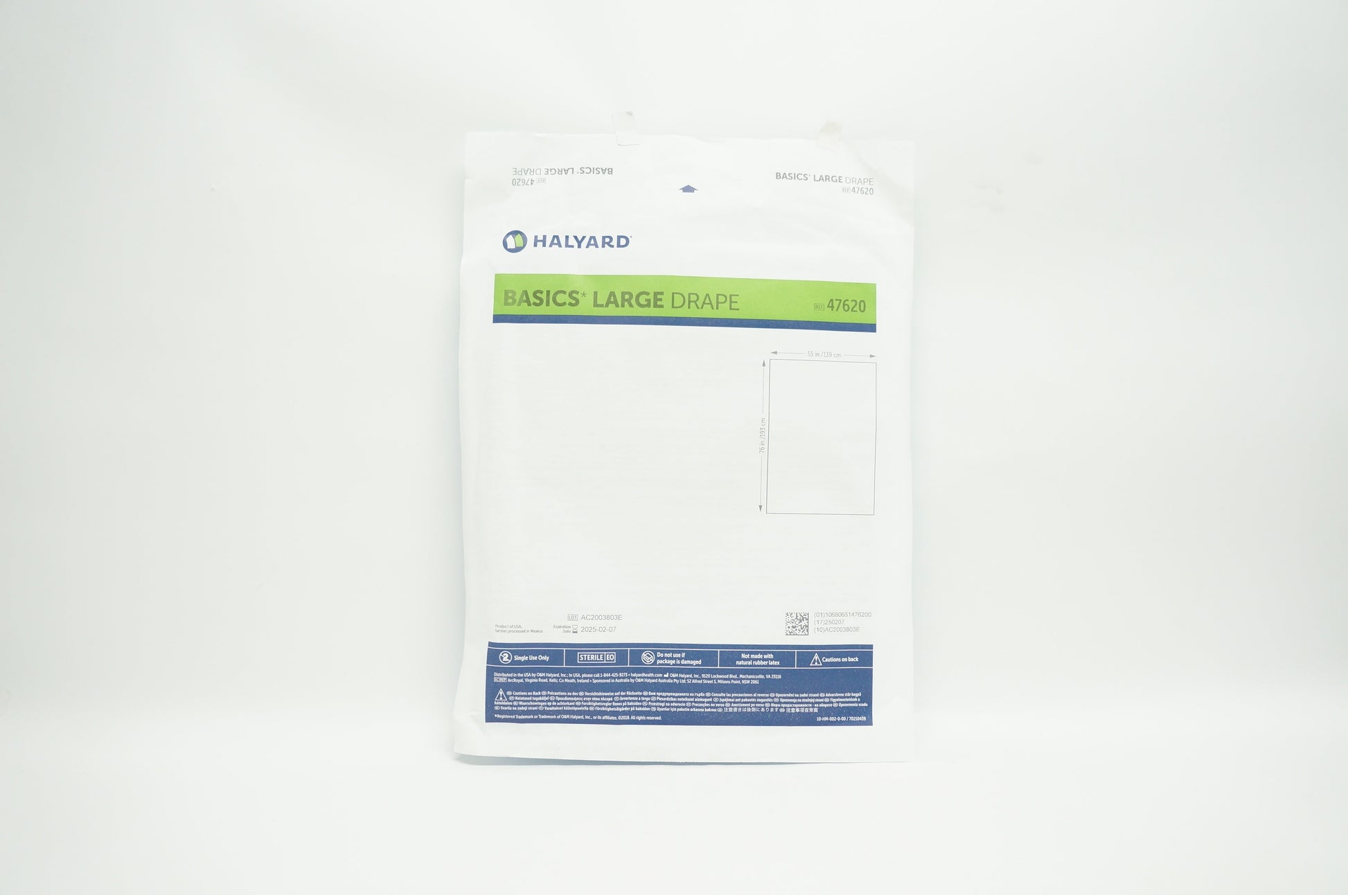 Basics Large Drape, 55" x 76", Sterile, 52/cs (US Only)