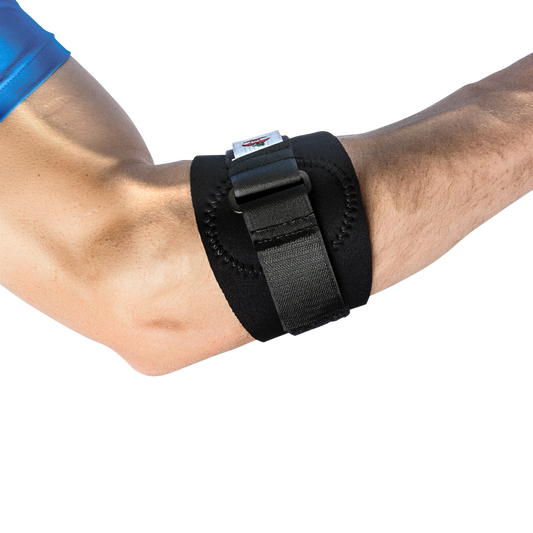 Tennis Elbow Support, Neoprene, Small, Black