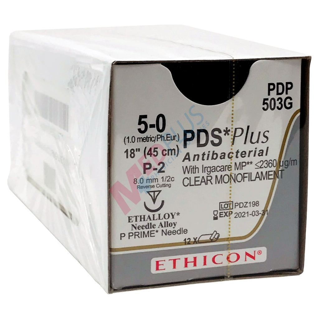 Suture, Precision Point Reverse Cutting, Size 5-0, 18", Undyed Monofilament, Needle P-2, _ Circle, 1 dz/bx (Continental US Only)