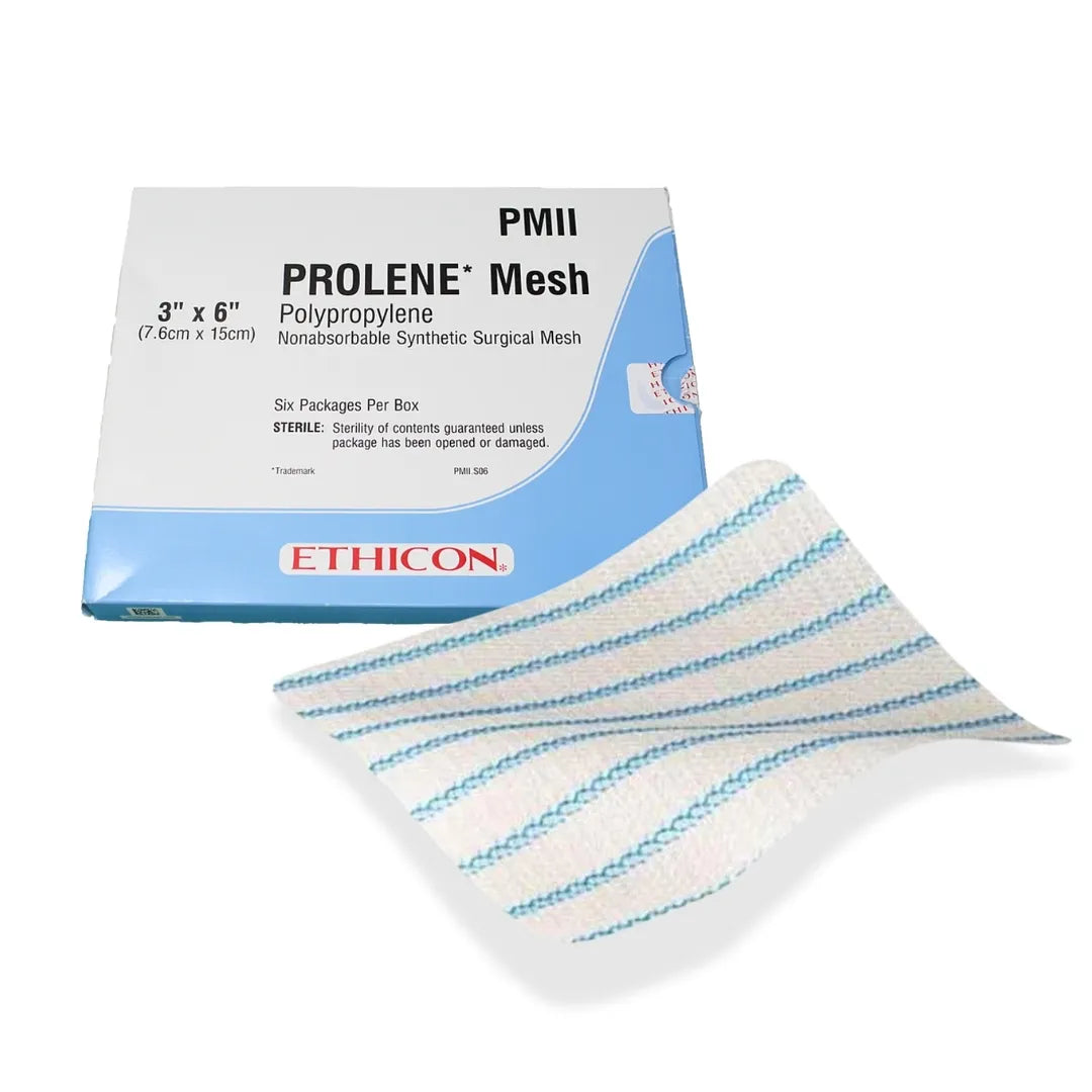 Surgical Mesh, Prolene, 3" x 6", Sterile, Non-Absorbable, 6/bx (Continental US Only)