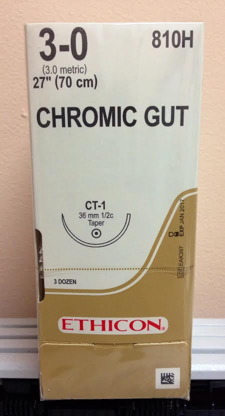 Suture, Taper Point, Size 3-0, 27", Needle CT-1, _ Circle, 3 dz/bx (Continental US Only)