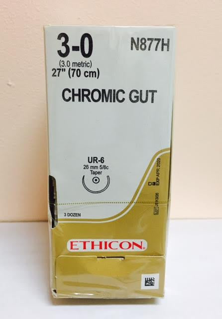 Suture, Taper Point, Size 3-0, 27", Needle UR-6, 5/8 Circle, 3 dz/bx (Continental US Only)