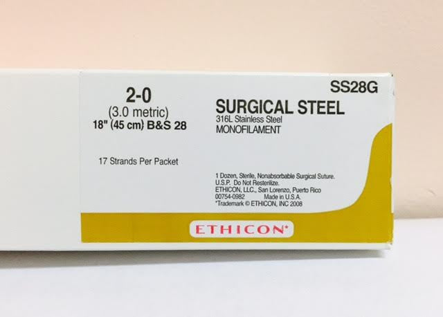 Suture, Sutupak Pre-Cut, Size 2-0, 17-18", Monofilatment B&S28, 1 dz/bx (Continental US Only)