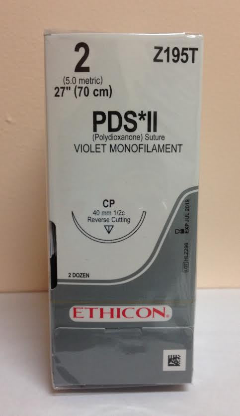 Suture, Reverse Cutting, Size 2, 27", Violet Monofilament, Needle CP, _ Circle, 2 dz/bx (Continental US Only)