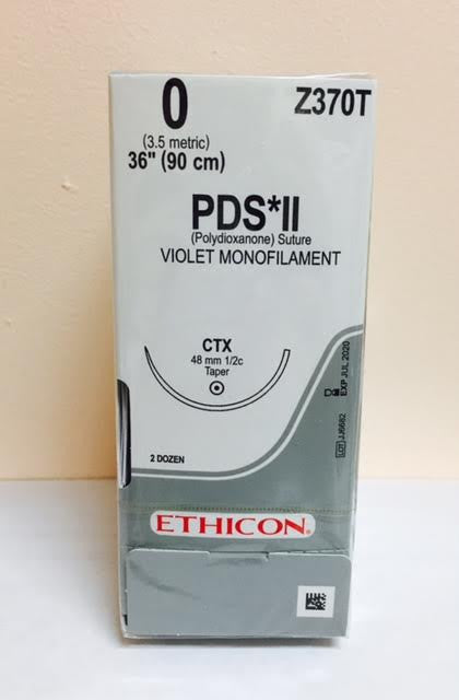 Suture, Taper Point, Size 0, 36", Violet Monofilament, Needle CTX, _ Circle, 2 dz/bx (Continental US Only)