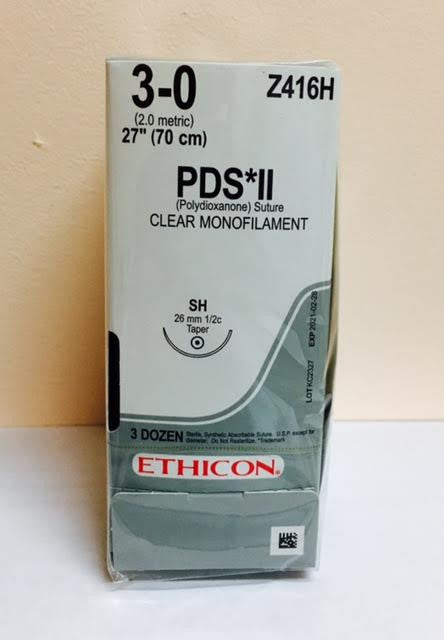 Suture, Taper Point, Size 3-0, 27", Clear Monofilament, Needle SH, _ Circle, 3 dz/bx (Continental US Only)