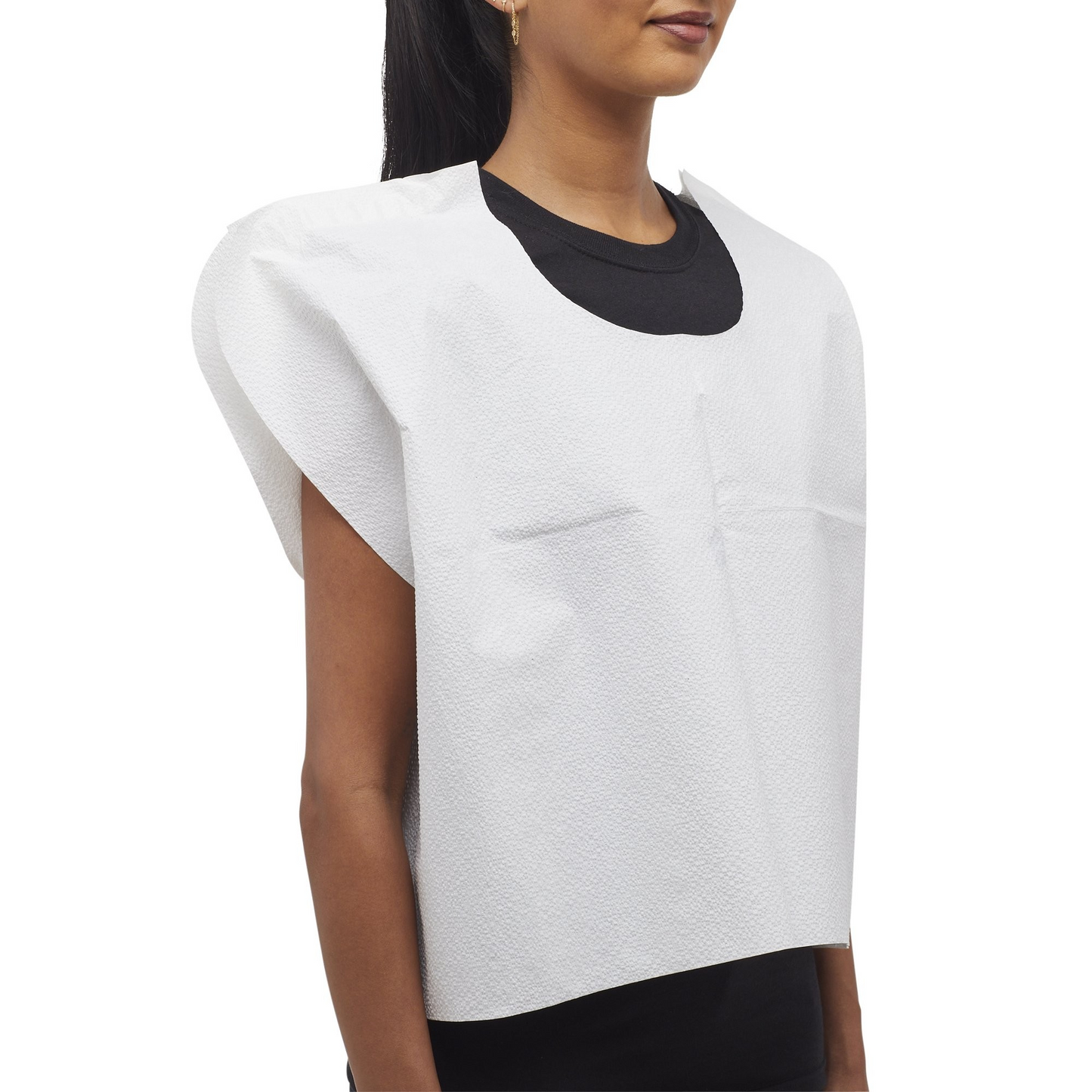 Exam Cape McKesson White One Size Fits Most Front / Back Opening Without Closure Unisex Disposable (18-10856)